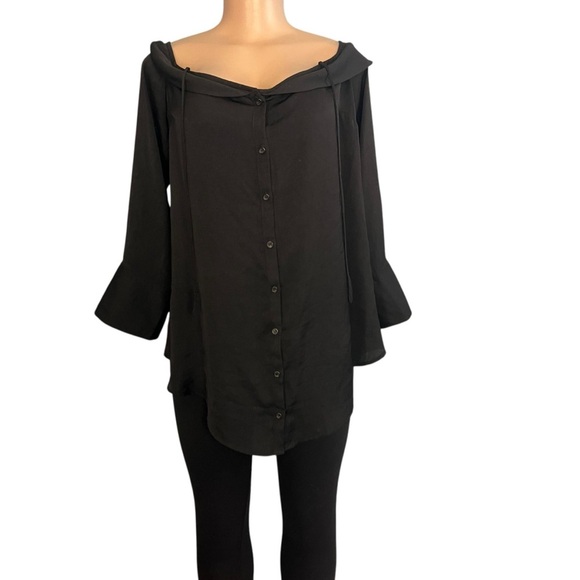 Free People Walk This Way Blouse in Black - Picture 5 of 10